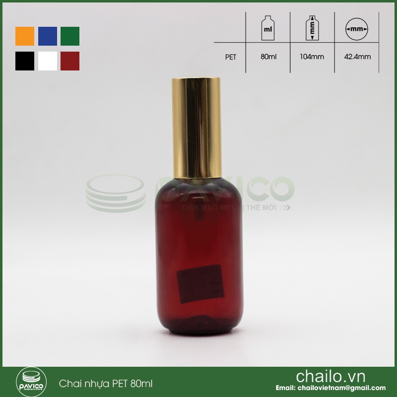 Chai nhựa pet 80ml đầu nắp bơm kem