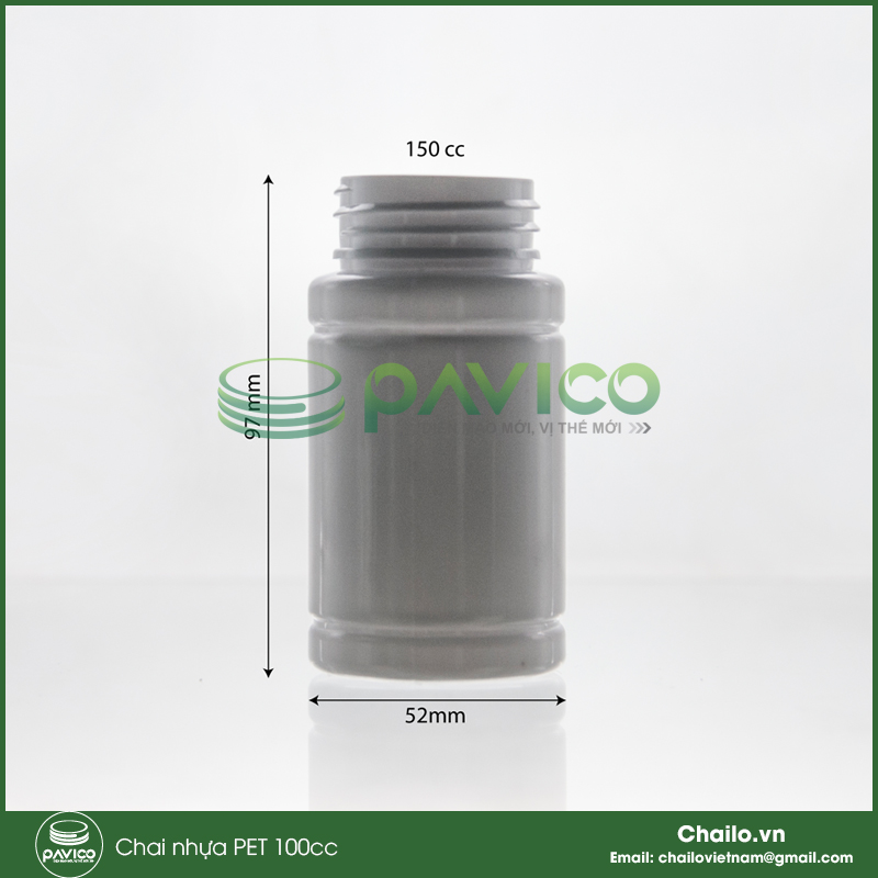 Vỏ lọ đựng dược phẩm thực phẩm chức năng 100cc