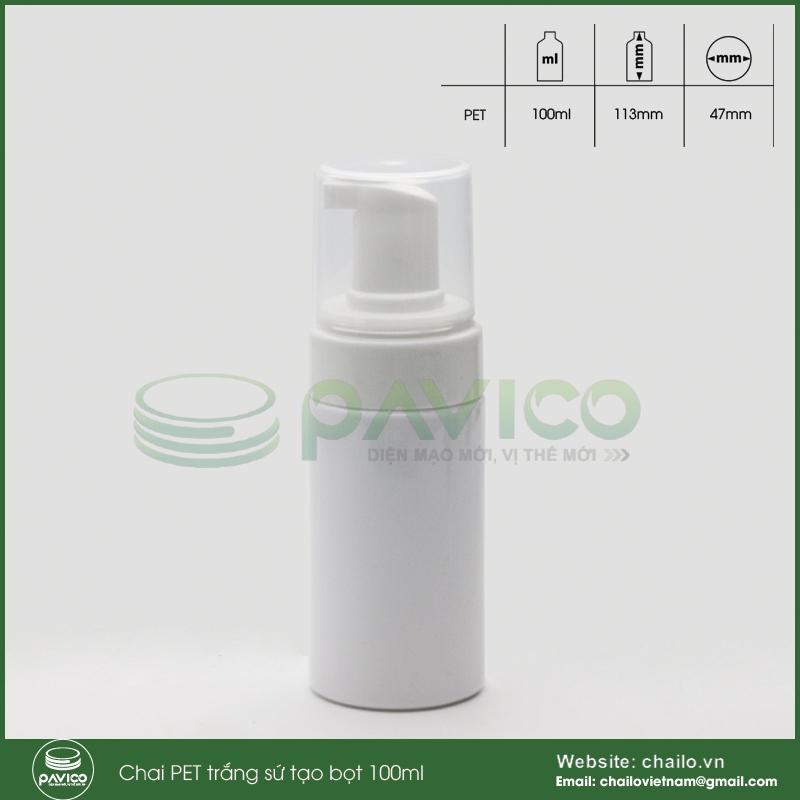 chai tao bot trang su 100ml