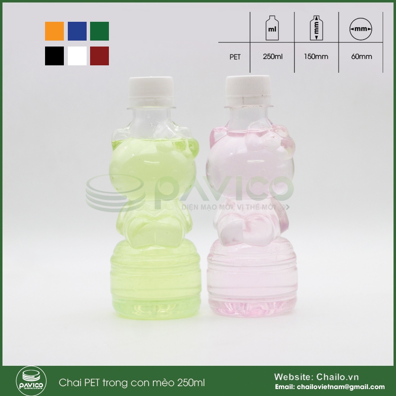 chai nhựa pet 250ml