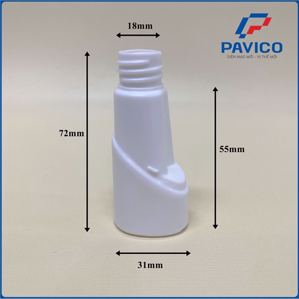 HI25-Chai HDPE xịt họng 25ml-18mm