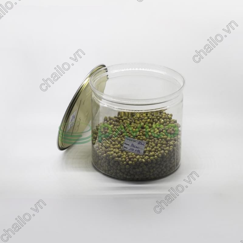 Hũ nhựa đựng thực phẩm nắp nhôm xé 650ml