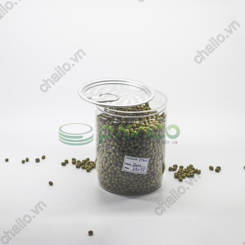 Hũ nhựa đựng thực phẩm nắp nhôm xé 250ml size 69*88