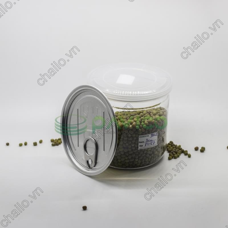 Hũ nhựa pet nắp nhôm xé 380ml đựng thực phẩm đồ khô