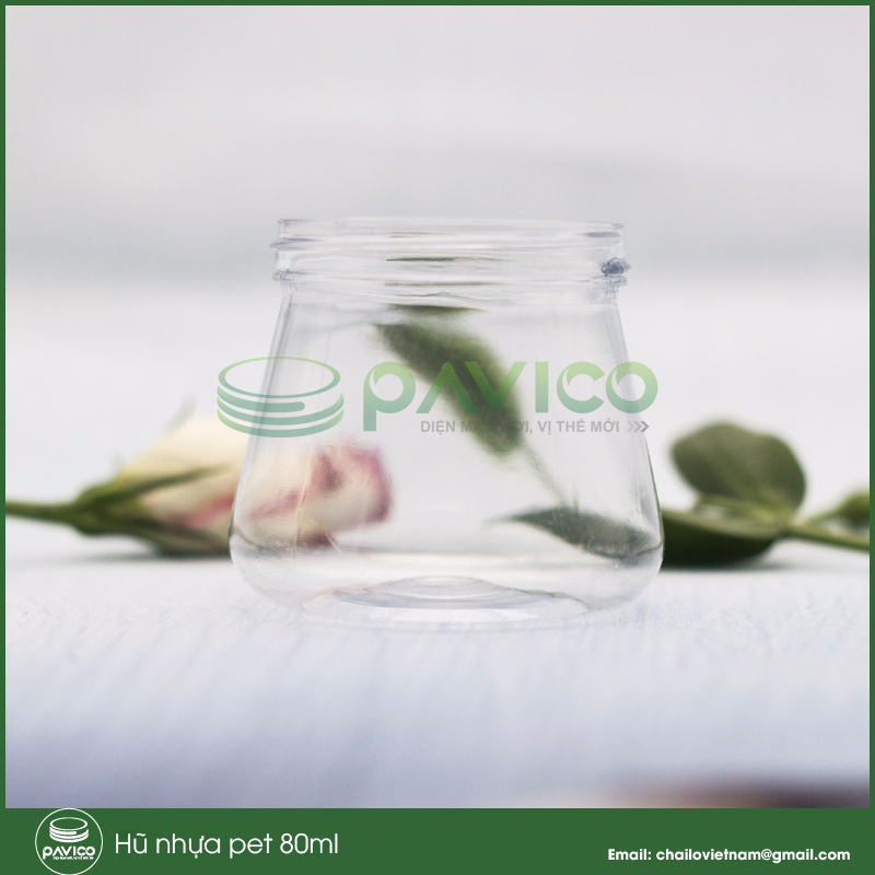 Hũ nhựa pet trắng sứ 80ml