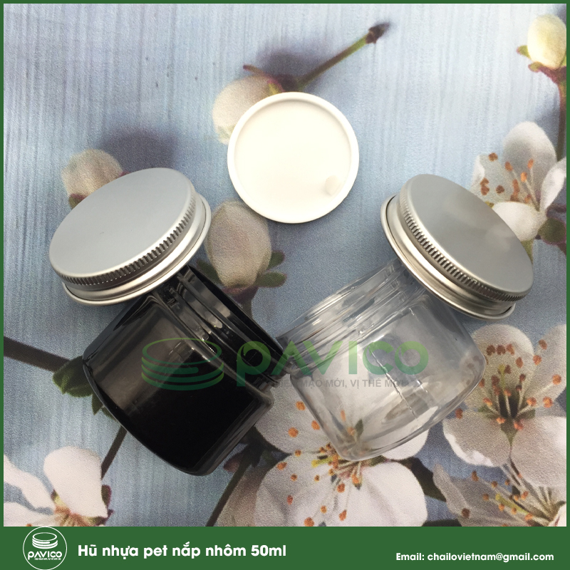 hũ nhựa pet nắp nhôm 50ml 