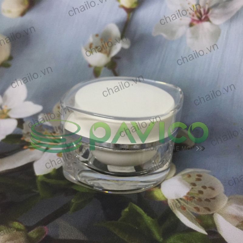 Hũ đựng kem mỹ phẩm oval hình lá HOV0330