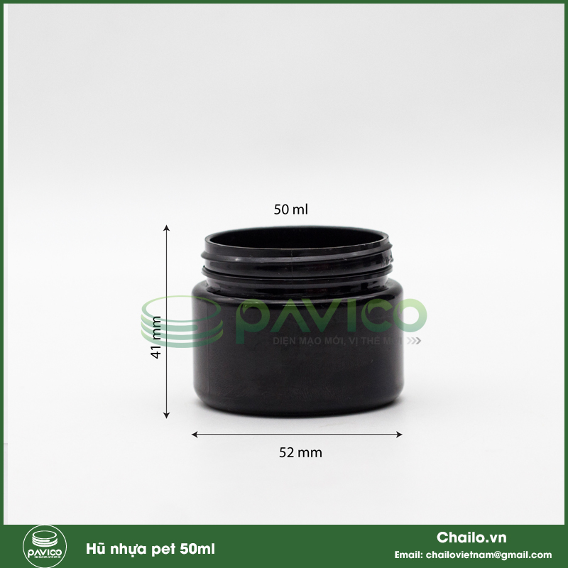 Hũ nhựa pet đen 50g