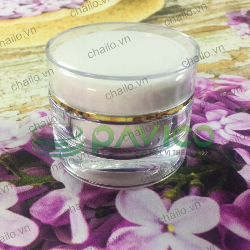 Hũ mỹ phẩm acrylic tròn 50ml trong suốt HT05