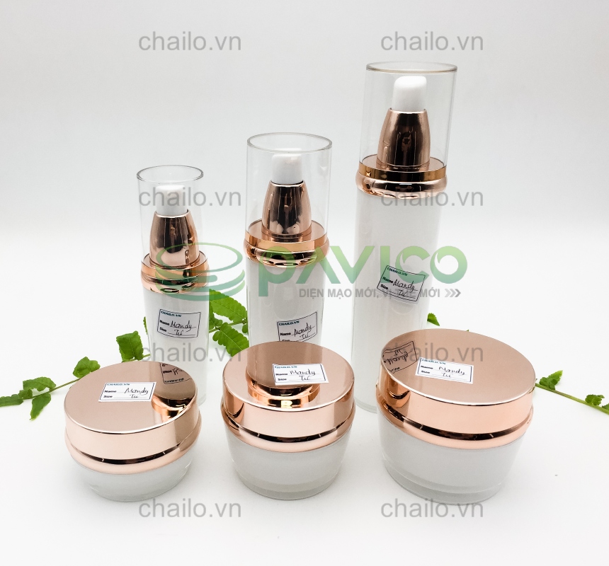 Bộ sản phẩm chai lọ hũ mỹ phẩm cao cấp AC-56