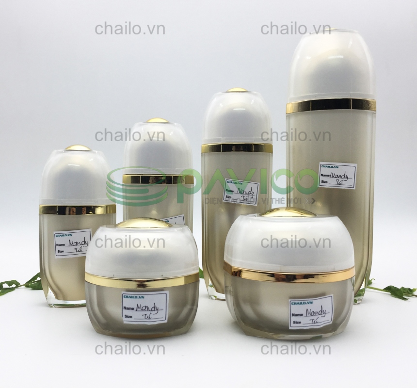 Bộ vỏ chai lọ đựng mỹ phẩm cao cấp AC-67