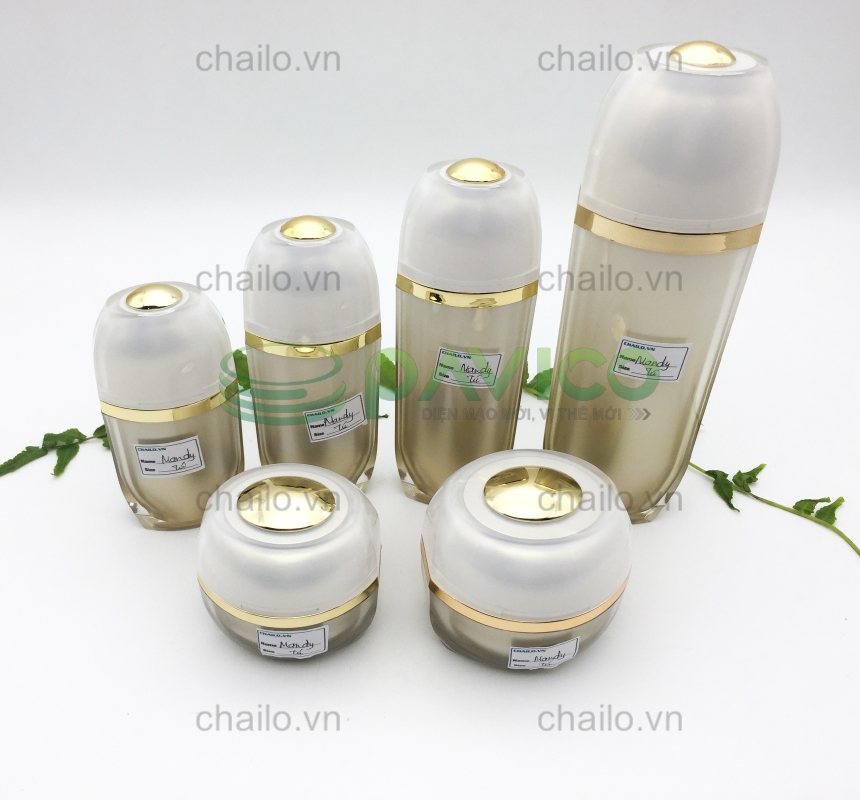 Bộ vỏ chai lọ đựng mỹ phẩm cao cấp AC-67