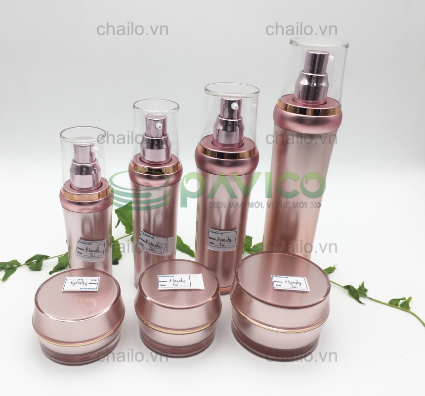 Bộ vỏ chai lọ hũ đựng mỹ phẩm cao cấp AC-68
