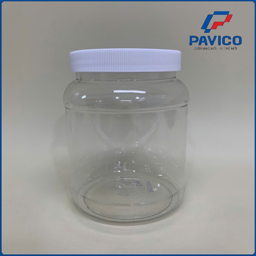 Hũ PET tròn bầu 1000ml-89mm-56g
