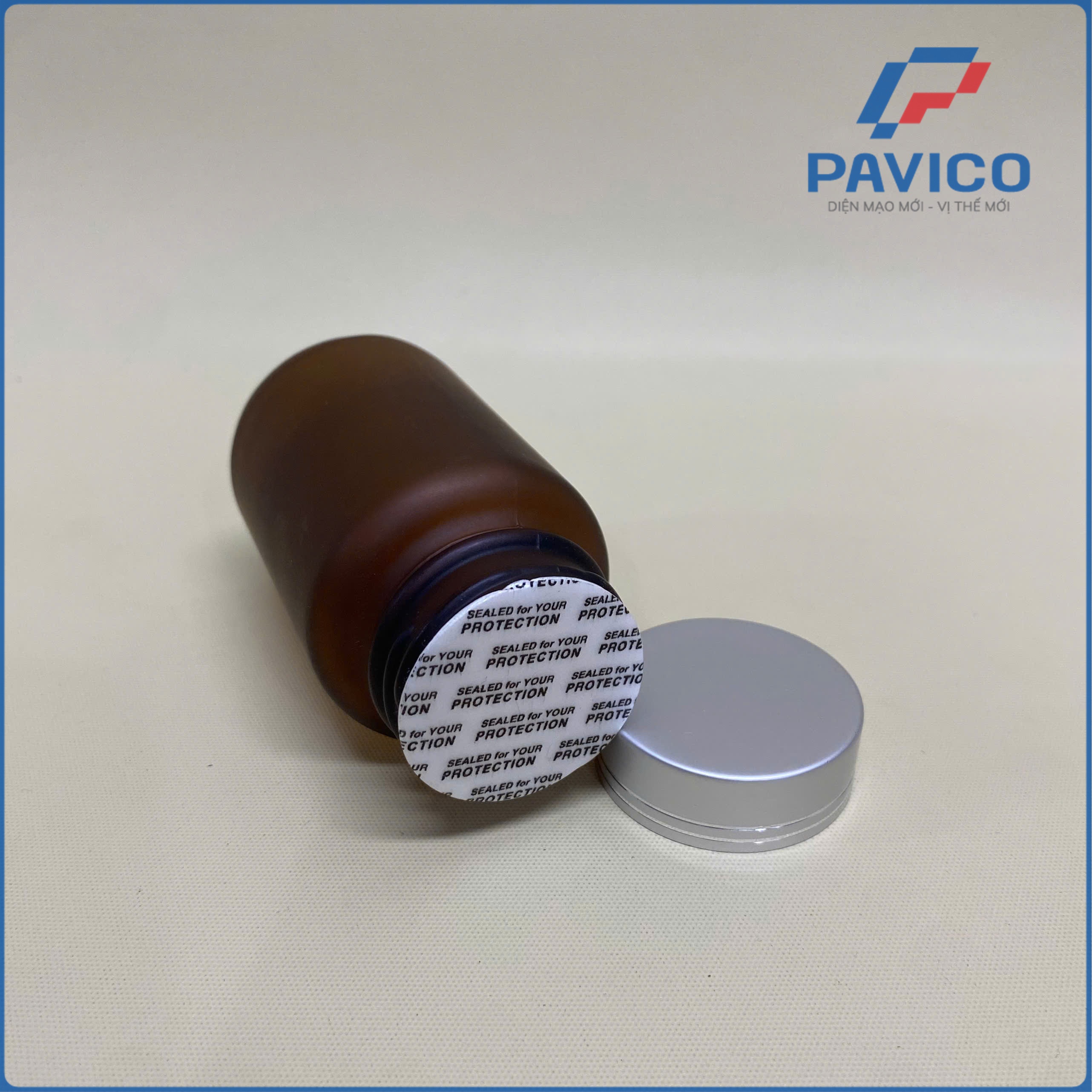 Chai thủy tinh nâu mờ 100cc-36mm