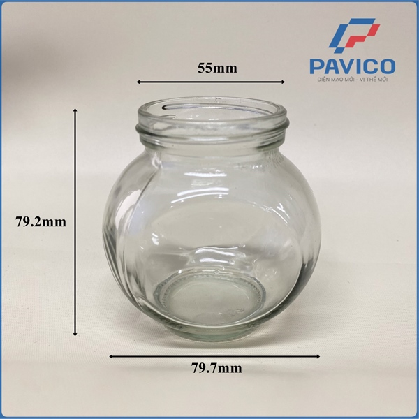 TE180-Hũ thủy tinh nghiêng 180ml