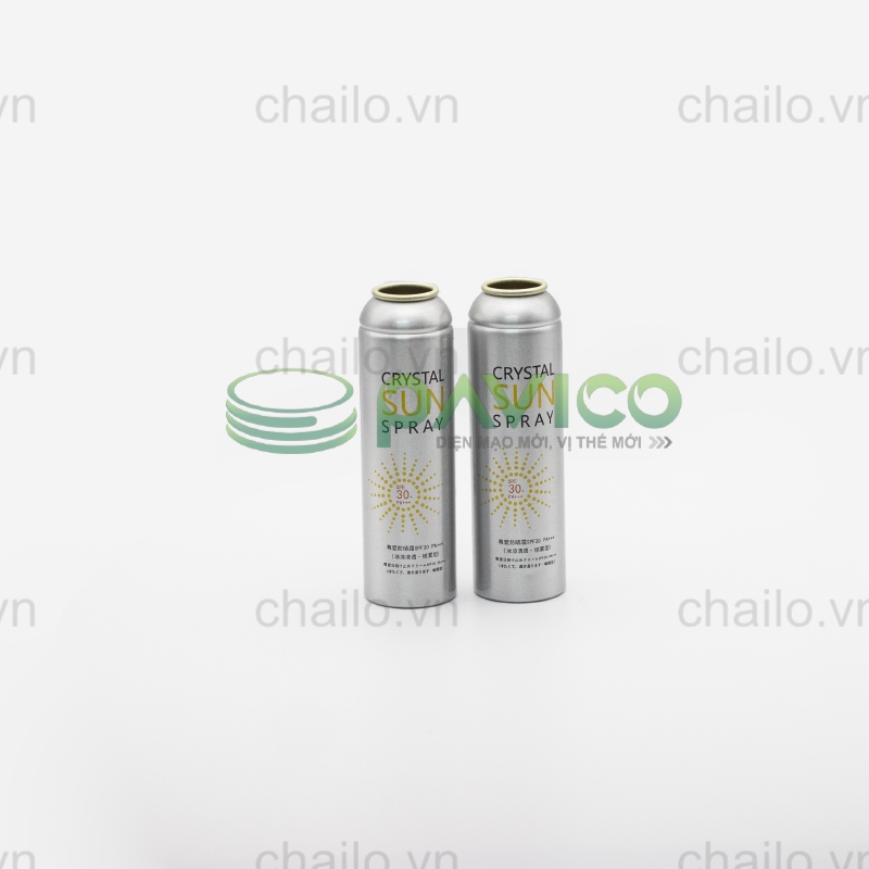 Vỏ chai nhôm đựng dung dịch kem chống nắng 200ml