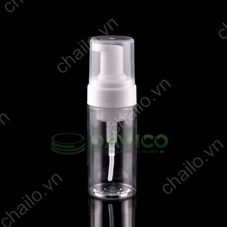 Mẫu vỏ chai tạo bọt kem sữa rửa mặt