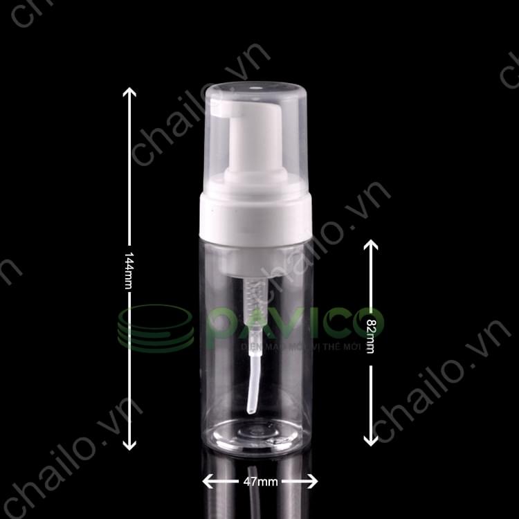 Mẫu vỏ chai tạo bọt kem sữa rửa mặt