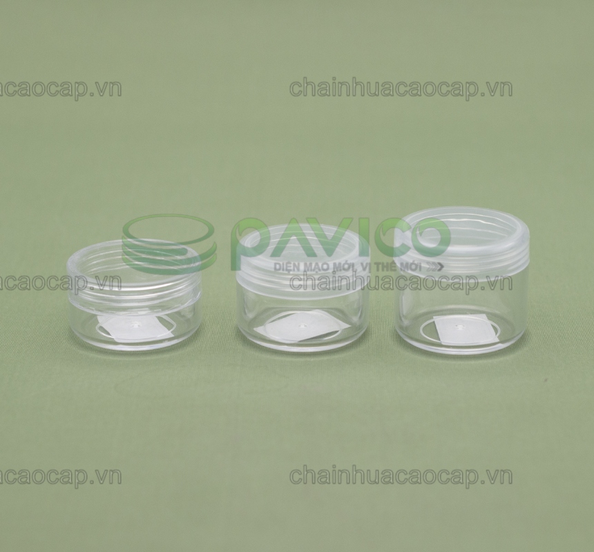 Bộ ba vỏ hũ nhựa đựng mỹ phẩm 10ml  15ml 30ml