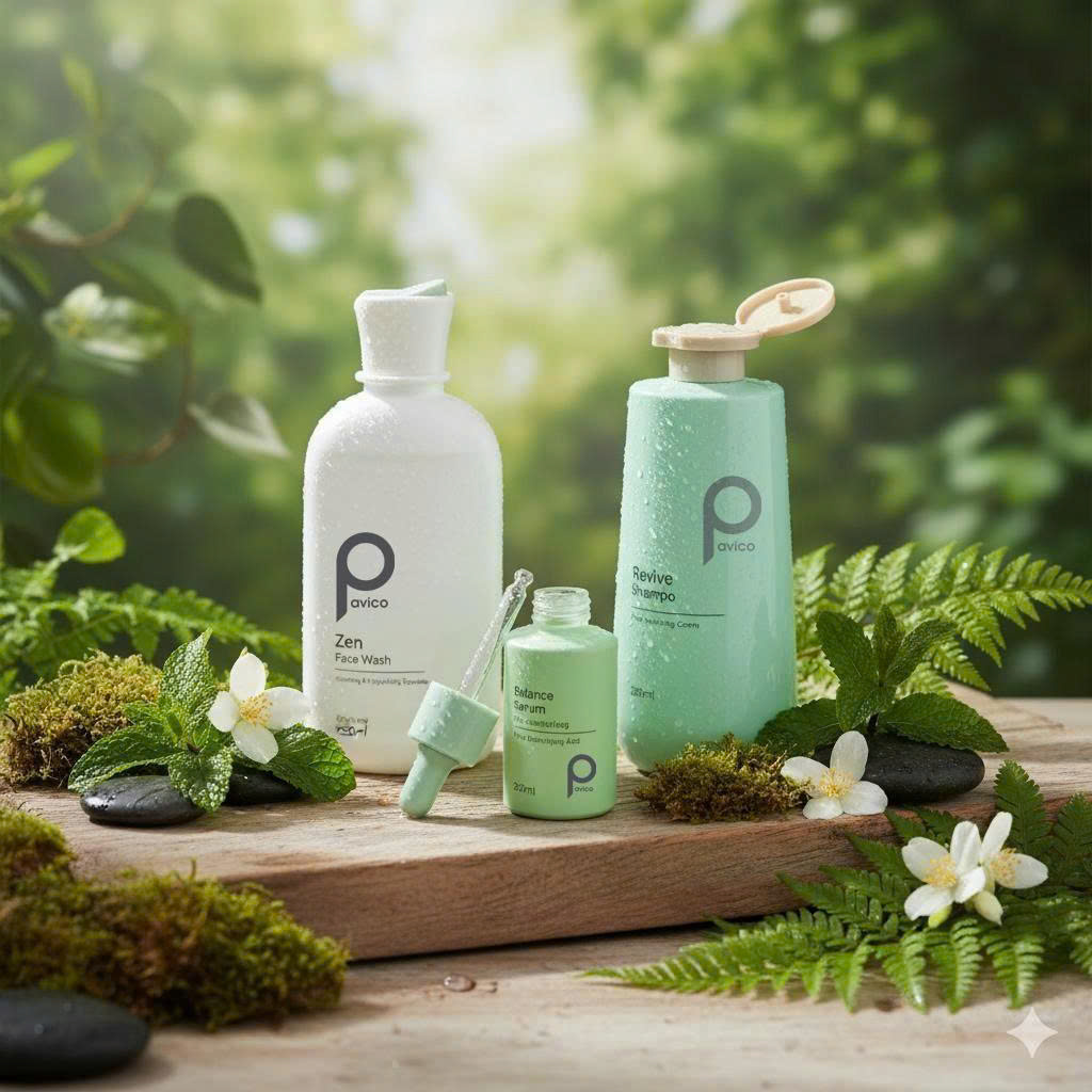 Bộ chai HDPE 300ml nắp bật trắng xanh