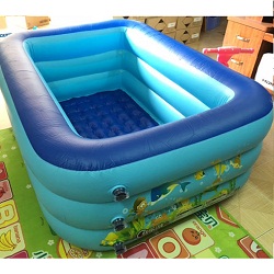 Bể bơi 3 tầng hình chữ nhật 1m5 cho bé