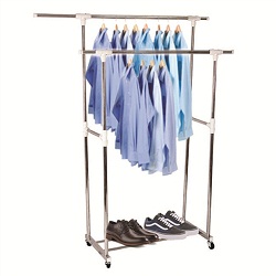 GIÀN PHỚI QUẦN ÁO INOX ĐÔI DI ĐỘNG CAO CẤP
