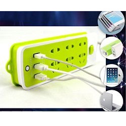 Ổ CẮM ĐIỆN 6 PHÍCH CẮM 3 CỔNG USB