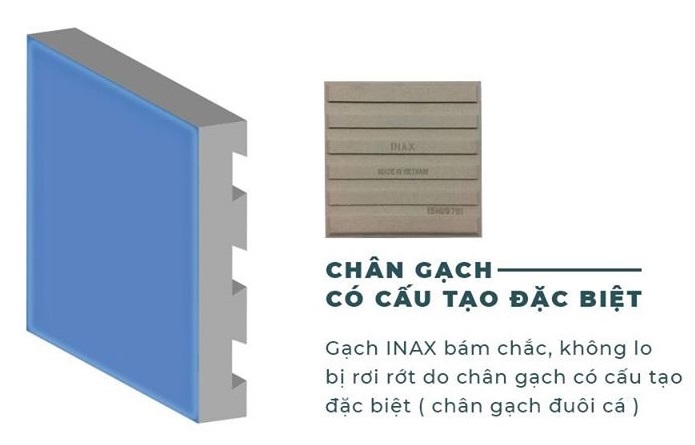 Chan gach duoi ca dac trung gach mosaic ho boi inax