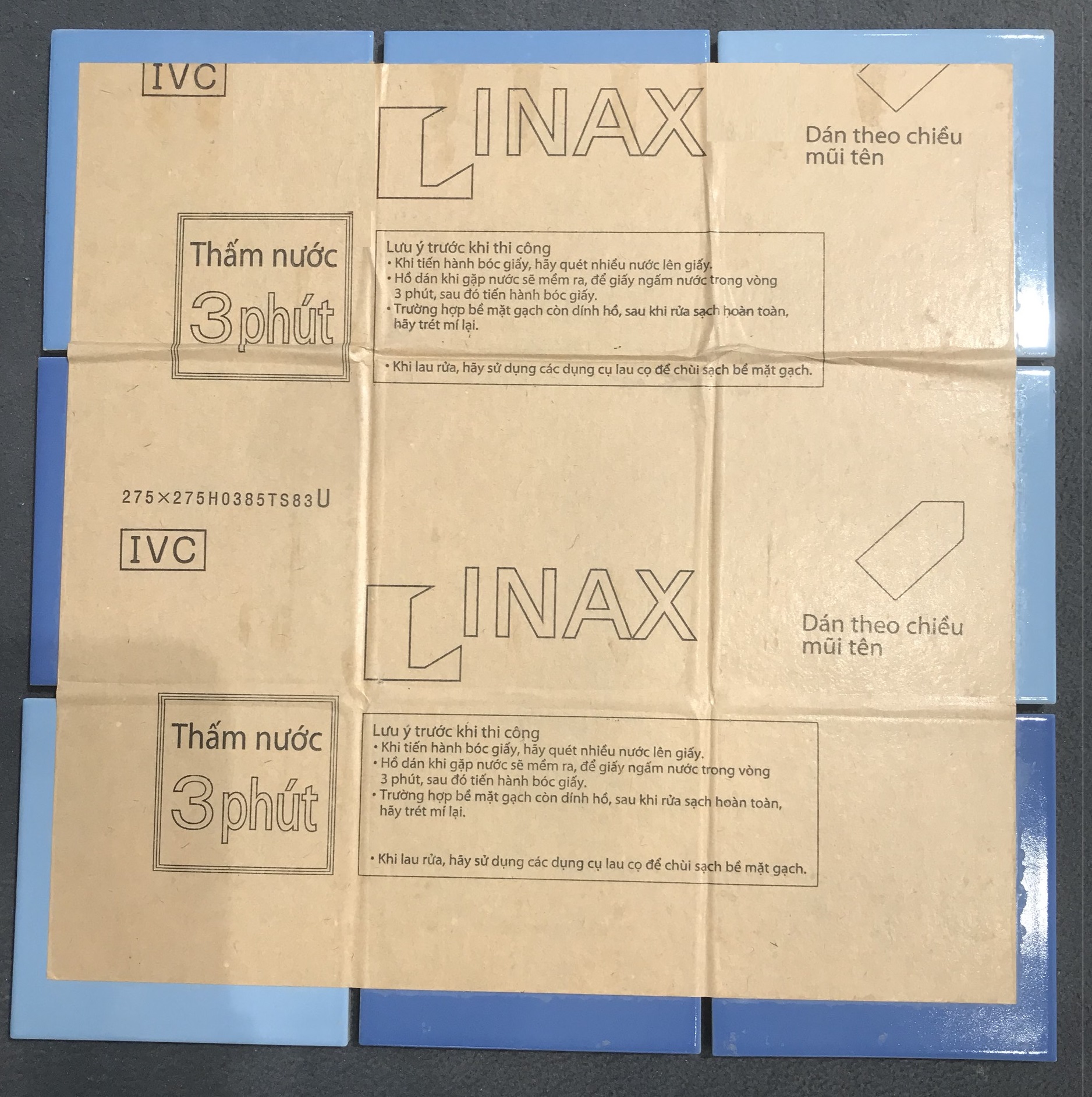 Hinh anh thuc te gach mosaic ho boi inax-97-pol-b1,b2,b3