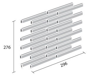 Kích thước gạch ốp tường Inax I-CONCEPT STRIPE BORDER INAX-20B/STB