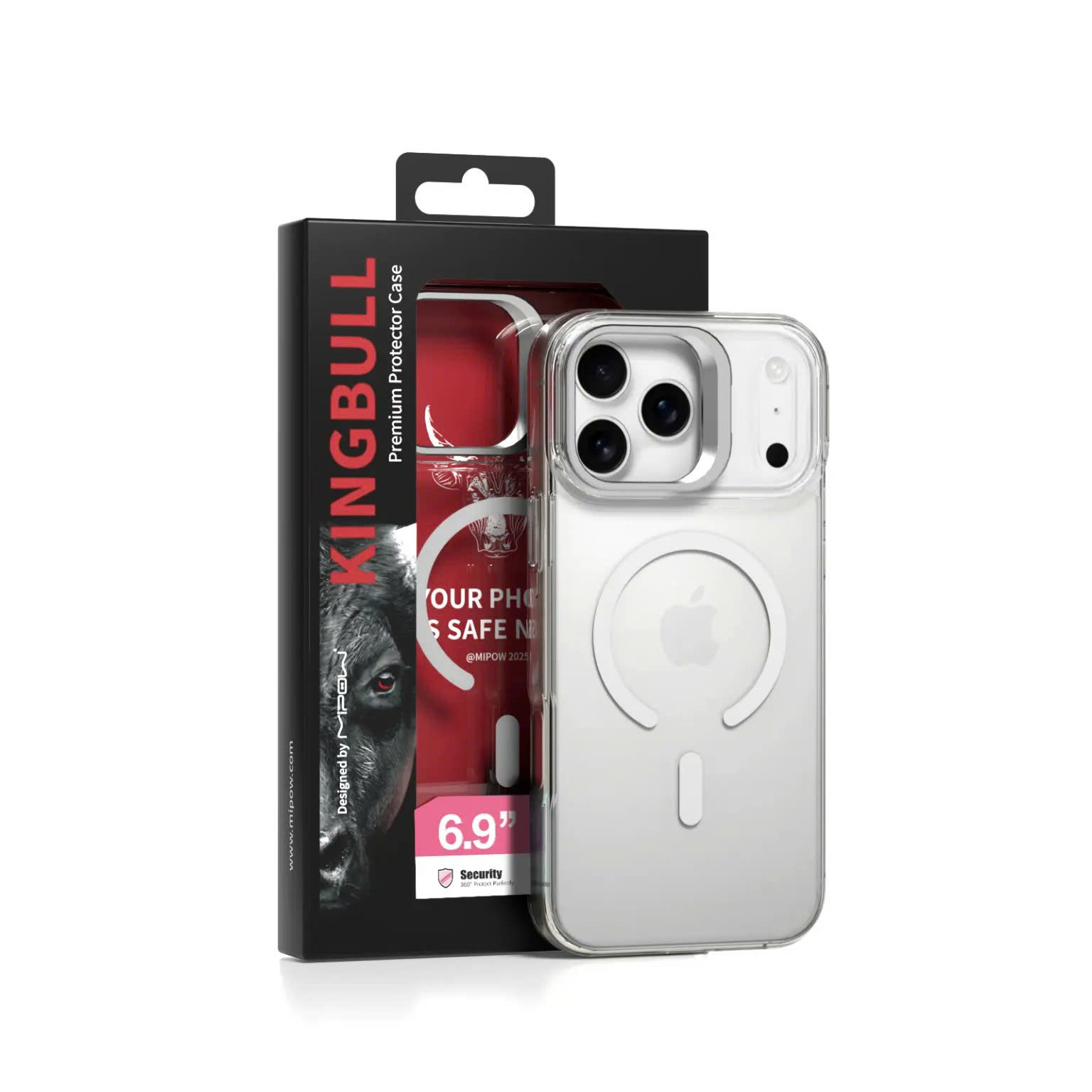op-lung-magsafe-mipow-kingbull-tempered-glass-standx-transparent-iphone-17-serie