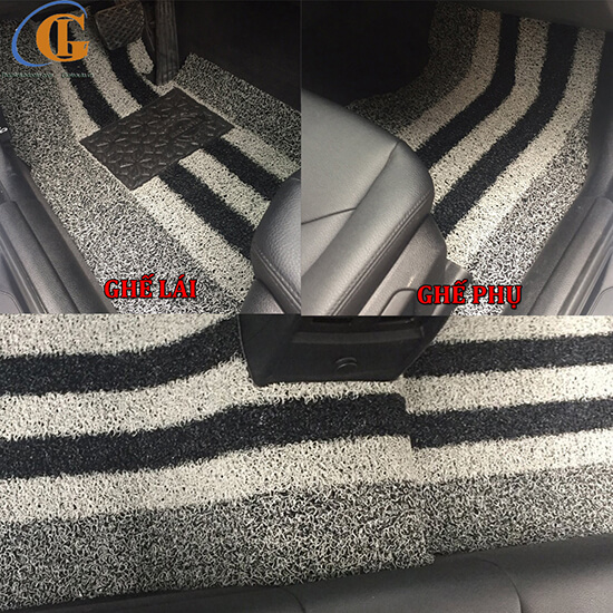 thảm lót sàn ô tô cao cấp malaysia đen xám 