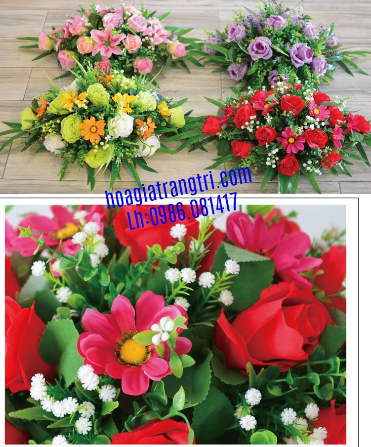 Hoa giả trang trí phòng họp sang trọng và cao cấp