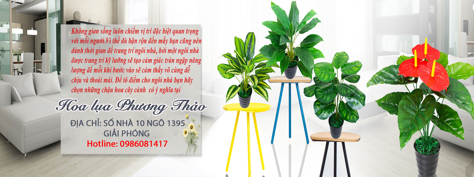 Mẫu hoa giả trang trí tại Hoa Lụa Phương Thảo