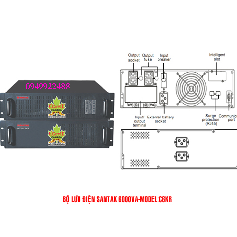 Bộ lưu điện santak C6KR(ắc quy trong)