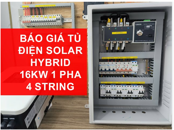 TỦ ĐIỆN HYBRID 1 PHA 220V CÔNG SUẤT 16 Kw ( 4 STRING)