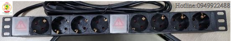 Thanh nguồn PDU Hàn Quốc 8 Ports - 2 công tắc nguồn