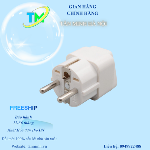 Phích cắm điện chuyển đổi  từ 3 chân sang 2 chân