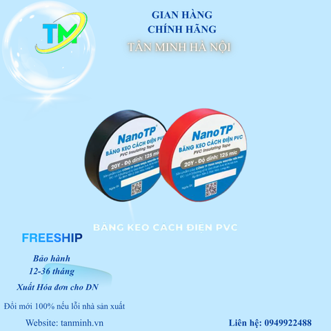Băng keo điện Nano Tiến Phát 125Mic100yard