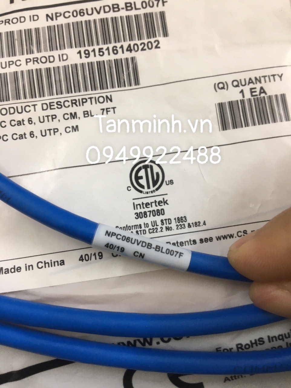 Dây Nhảy Cat6 NPC06UVDB-BL007F