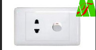 Ổ CẮM ĐƠN 2 CHẤU VỚI 1 LỖ CÓ LỖ THOÁT CHÂN TIẾP ĐỊA E18UXN