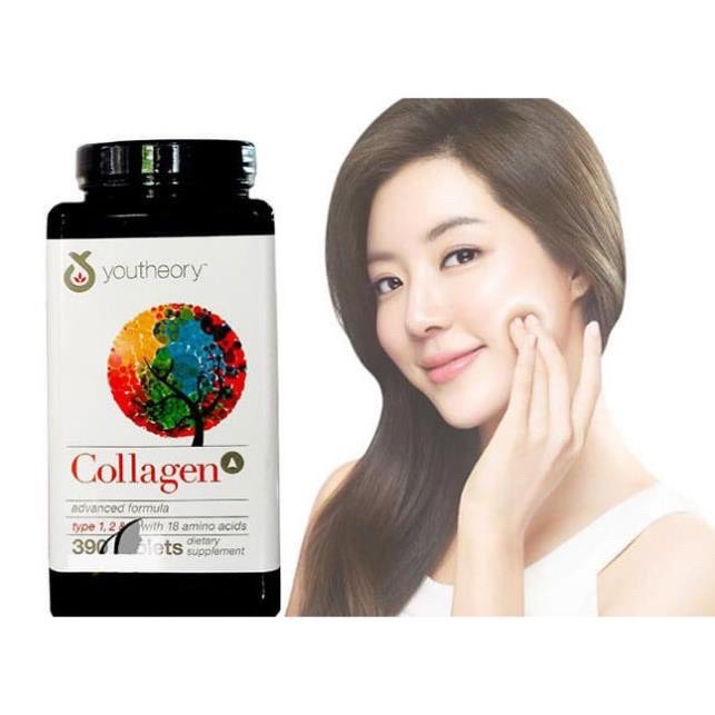 Viên Uống Collagen Youtheory Viên Uống Đẹp Da - Chống Lão Hóa Collagen Youtheory Type 1 2 3 390 Của Mỹ (Mẫu Mới ) 5.0