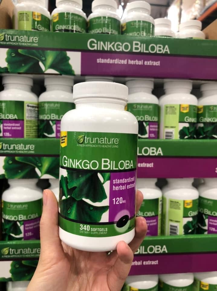 Bổ Não Ginkgo Biloba 120mg Trunature With Vinpocetine Hàng Mỹ 340 VIÊN