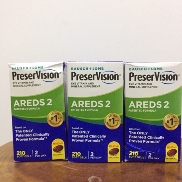Viên uống sáng mắt cho người lớn Preservision AREDS2 Formula 210 Mini Gels