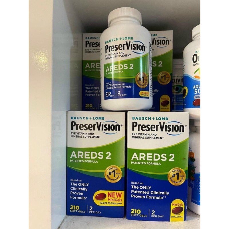 Viên uống sáng mắt cho người lớn Preservision AREDS2 Formula 210 Mini Gels
