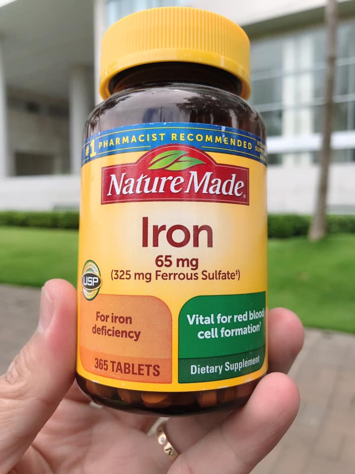 Viên bổ sung sắt Nature Made Iron 65mg 365 viên