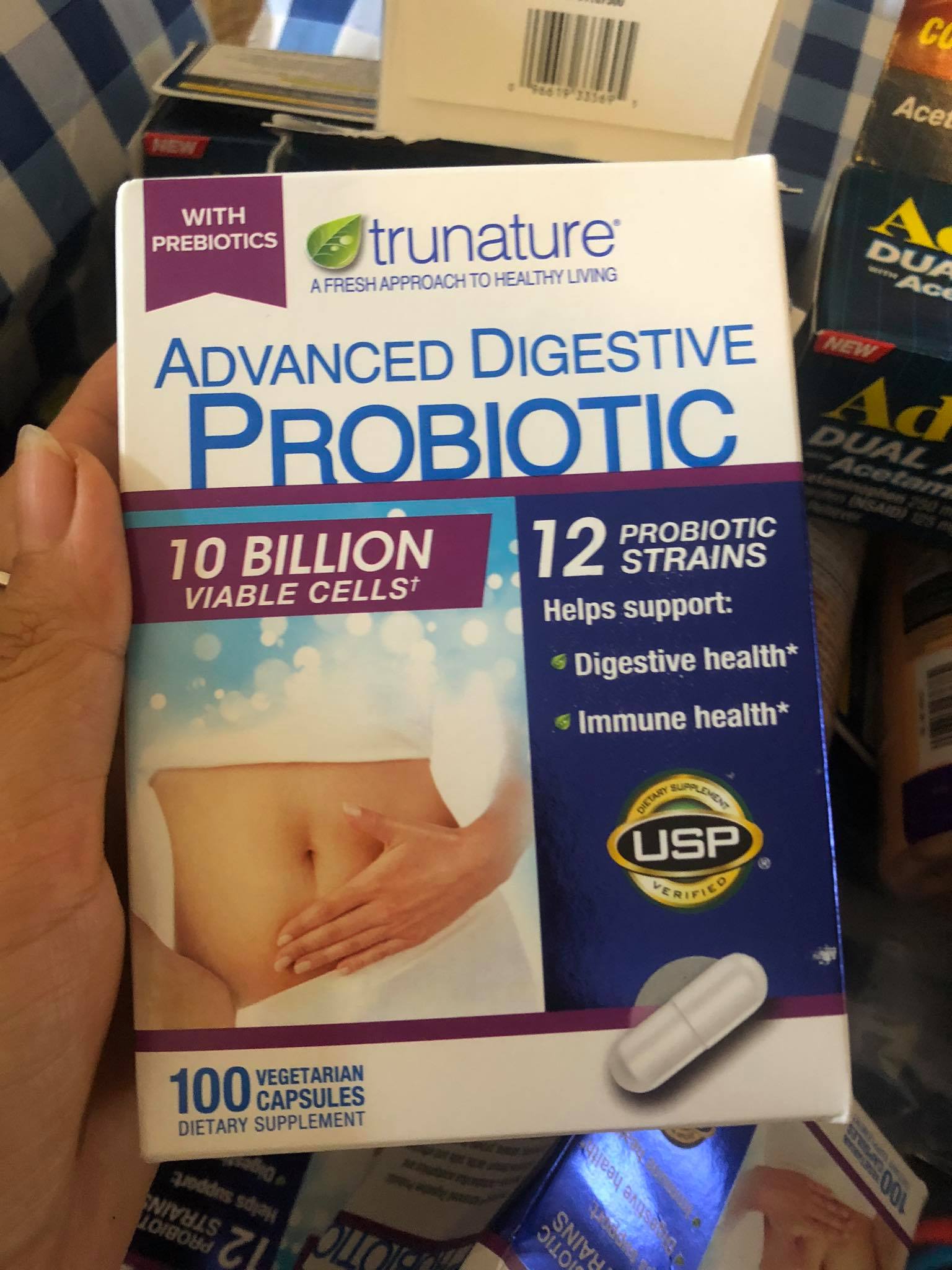 Viên uống tốt cho hệ tiêu hóa trunature Advanced Digestive Probiotic 100 viên