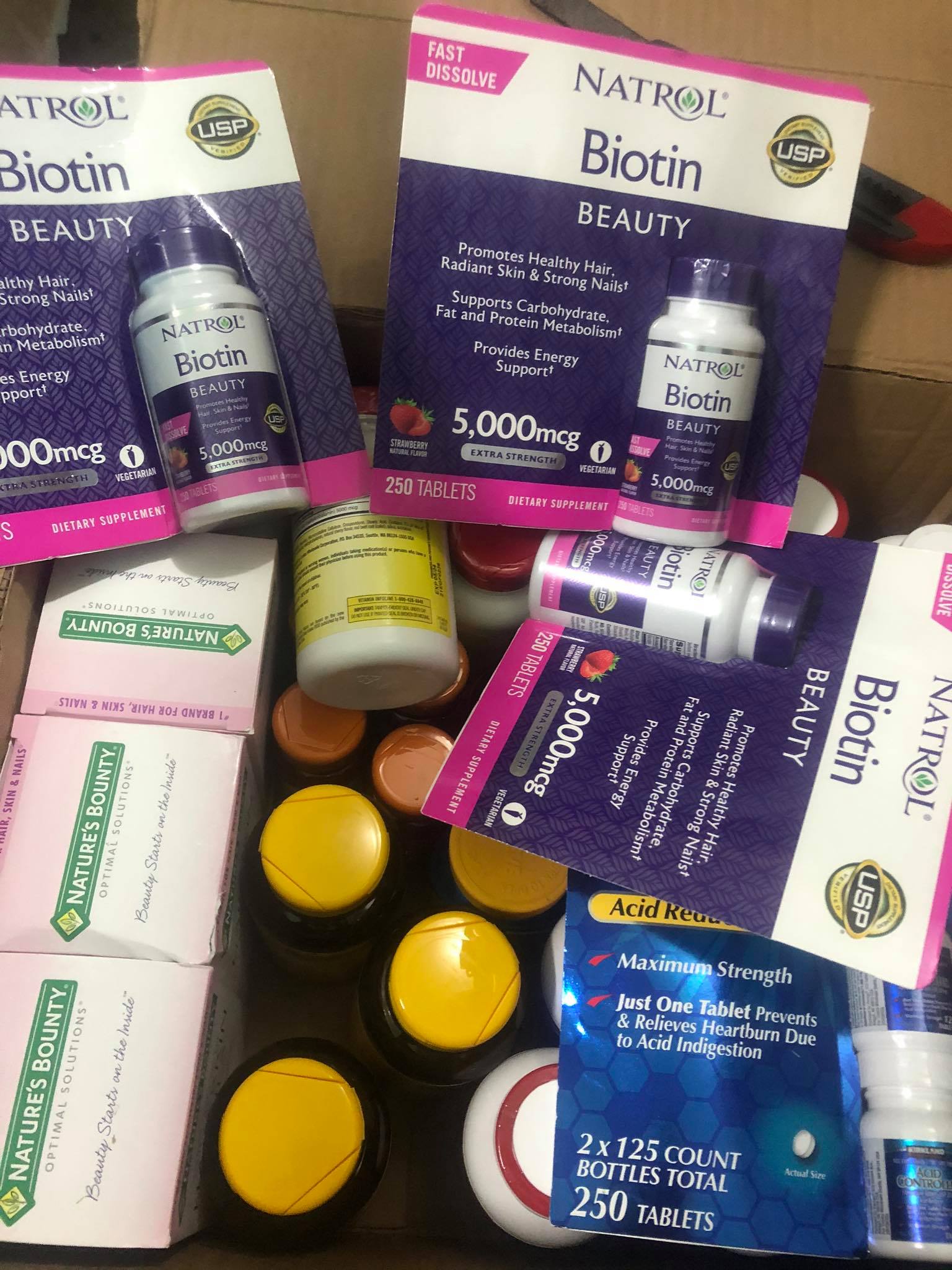 Viên uống hỗ trợ mọc tóc và chống rụng tóc Natrol Biotin 5,000mcg Fast Dissolve 250 viên