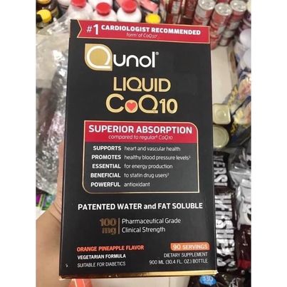 Bổ sung CoQ10 dạng nước Qunol Liquid Superior Absorption CoQ10 900ml